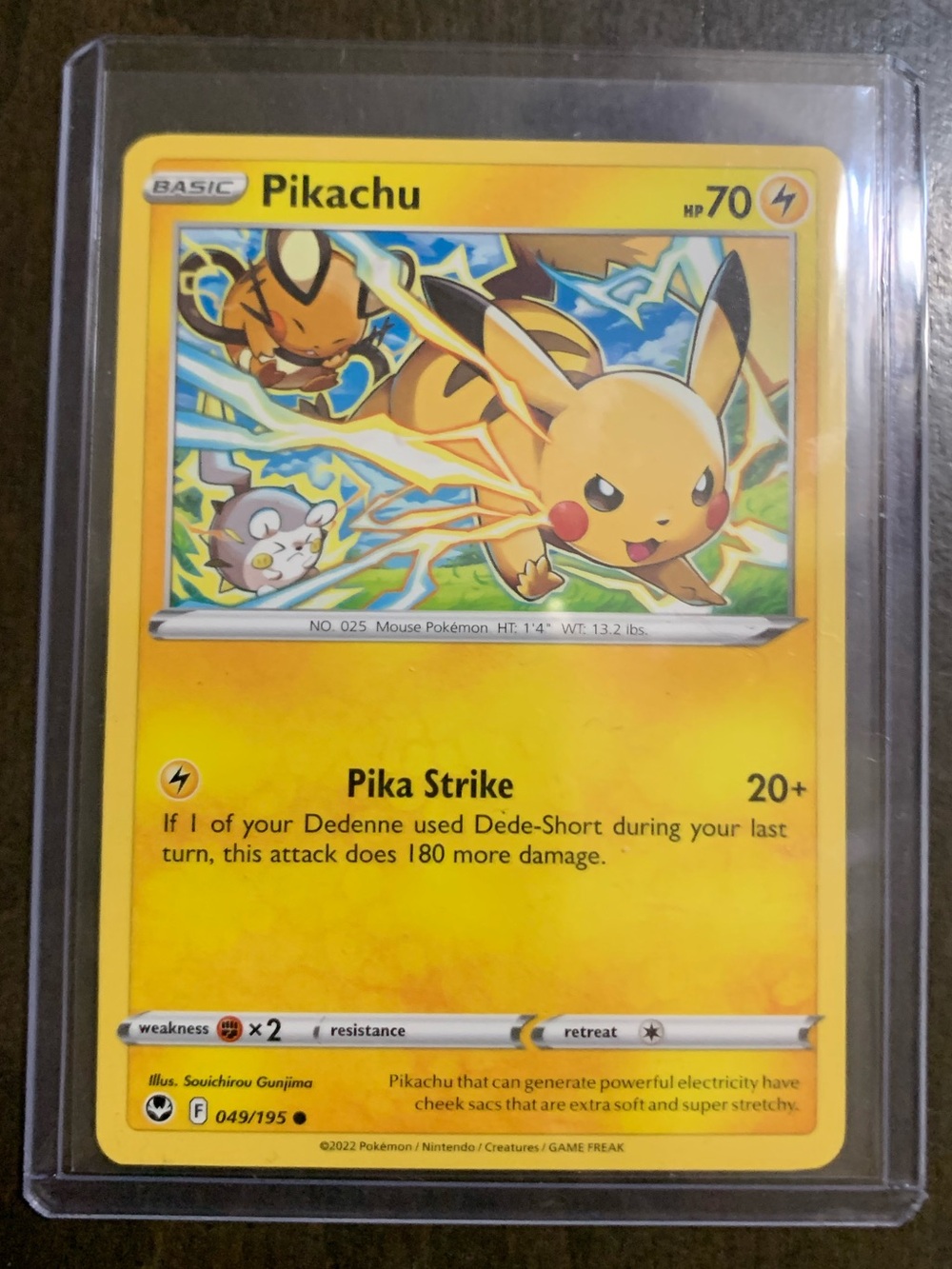 POKÉMON Pikachu 049/195 Swsh12: Sword & Shield - Silver Tempest Regular 2022